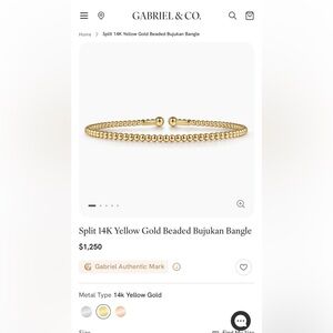 14K Yellow Gold Beaded Bujukan Bangle